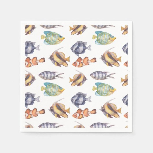 Serviette En Papier Papier de pêche de poisson (Devant)