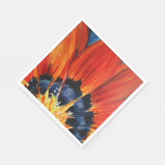 Serviette En Papier Papier de peinture Feuille orange (Coin)