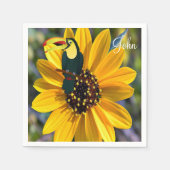 Serviette En Papier Papier de perroquet de tournesol (Devant)