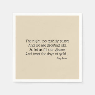 Serviette En Papier Papier de poésie australien Bush BBQ Napkins