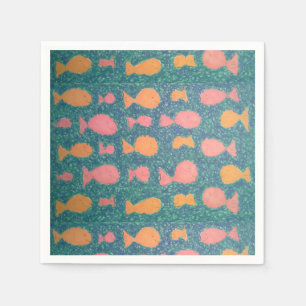 Serviette En Papier Papier de poisson tropical