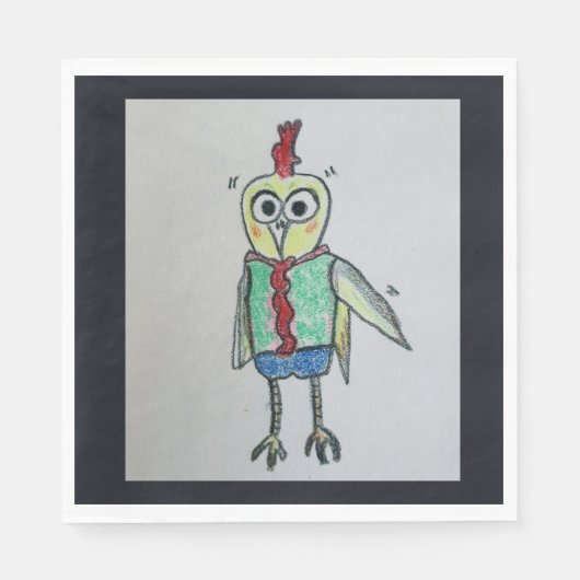 Serviette En Papier Papier de poulet serviette (Devant)