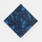 Serviette En Papier Papier de protection Deep Blue & Bright Snowflakes (Coin)