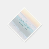 Serviette En Papier Papier de réception Ocean Sunrise Mariage (Coin)