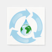 Serviette En Papier Papier de recyclage d'eau serviettes (Devant)