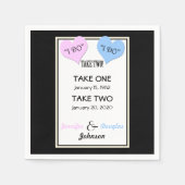 Serviette En Papier Papier de renouvellement Vow mariage (Devant)