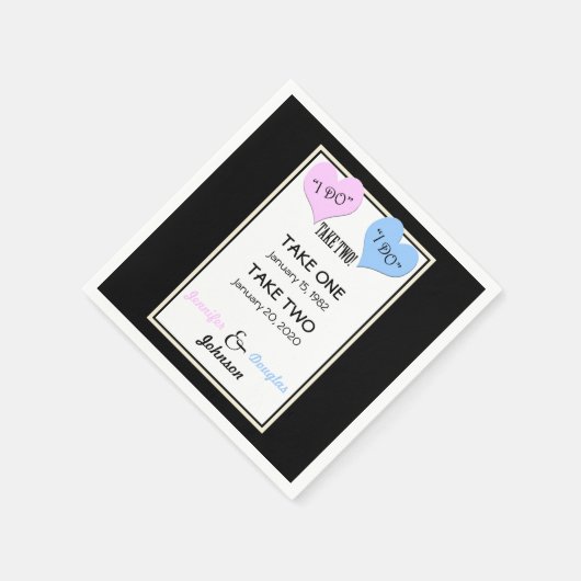 Serviette En Papier Papier de renouvellement Vow mariage (Coin)