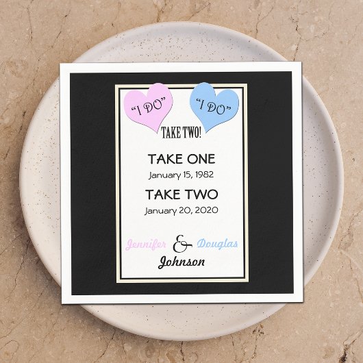 Serviette En Papier Papier de renouvellement Vow mariage