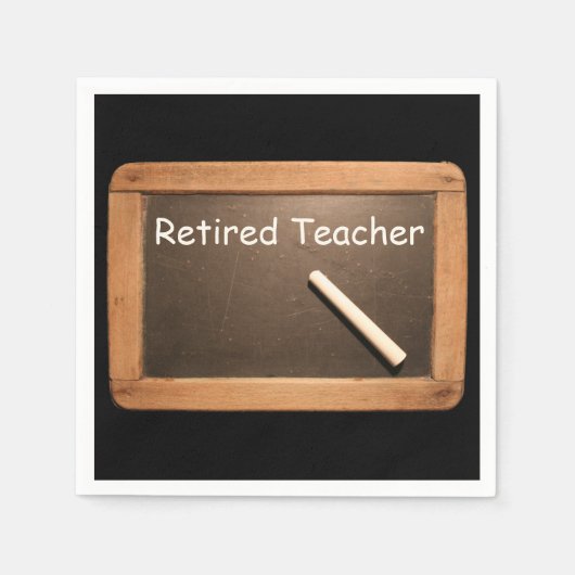 Serviette En Papier Papier de retraite de l'enseignant retraité Napkin (Devant)