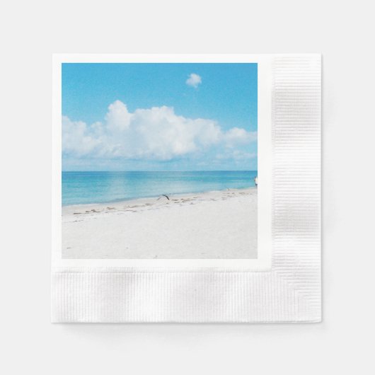 Serviette En Papier Papier de sable blanc (Devant)