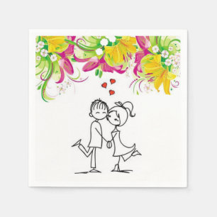 Serviette En Papier Papier de Saint Valentin serviettes