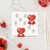 Serviette En Papier Papier de Saint Valentin serviettes (En situation)