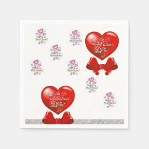 Serviette En Papier Papier de Saint Valentin serviettes