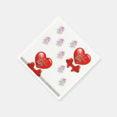 Serviette En Papier Papier de Saint Valentin serviettes (Coin)
