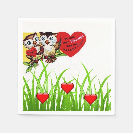Serviette En Papier Papier de Saint Valentin serviettes (Devant)