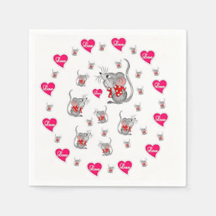 Serviette En Papier Papier de Saint Valentin serviettes