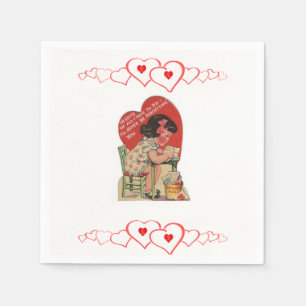 Serviette En Papier Papier de Saint Valentin serviettes