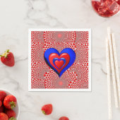 Serviette En Papier Papier de Saint Valentin serviettes (En situation)