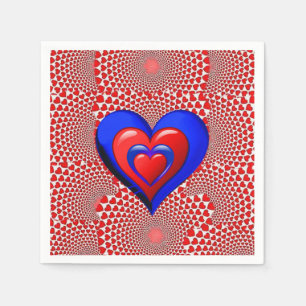 Serviette En Papier Papier de Saint Valentin serviettes