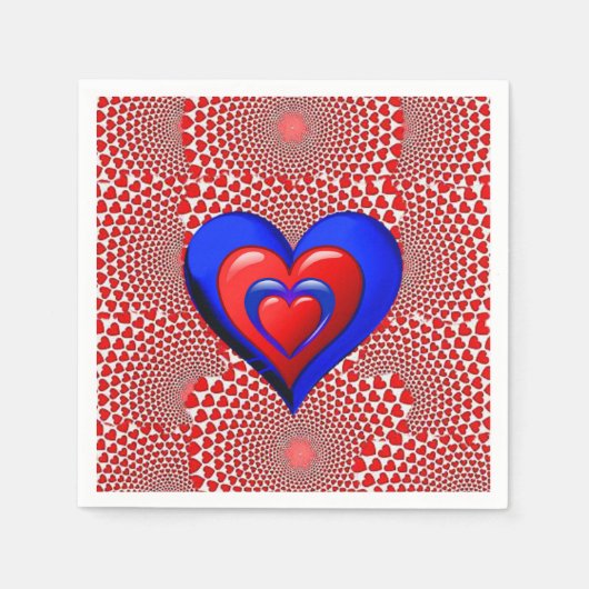 Serviette En Papier Papier de Saint Valentin serviettes (Devant)