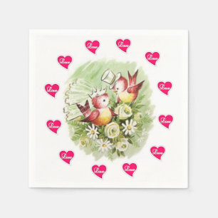 Serviette En Papier Papier de Saint Valentin serviettes