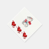 Serviette En Papier Papier de Saint Valentin serviettes (Coin)