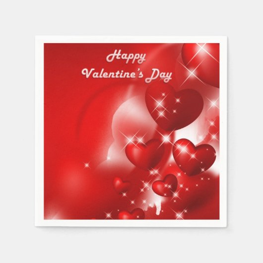 Serviette En Papier Papier de Saint Valentin serviettes (Devant)