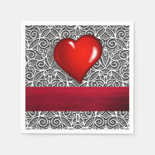 Serviette En Papier Papier de Saint Valentin serviettes