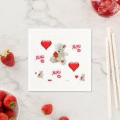 Serviette En Papier Papier de Saint Valentin serviettes (En situation)