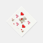 Serviette En Papier Papier de Saint Valentin serviettes (Coin)