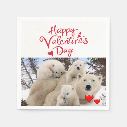Serviette En Papier Papier de Saint Valentin serviettes (Devant)