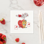 Serviette En Papier Papier de Saint Valentin serviettes (En situation)