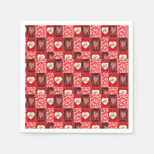 Serviette En Papier Papier de Saint Valentin serviettes (Devant)