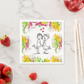 Serviette En Papier Papier de Saint Valentin serviettes (En situation)