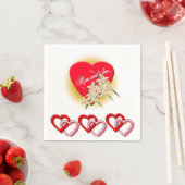 Serviette En Papier Papier de Saint Valentin serviettes (En situation)