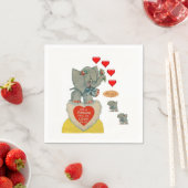 Serviette En Papier Papier de Saint Valentin serviettes (En situation)