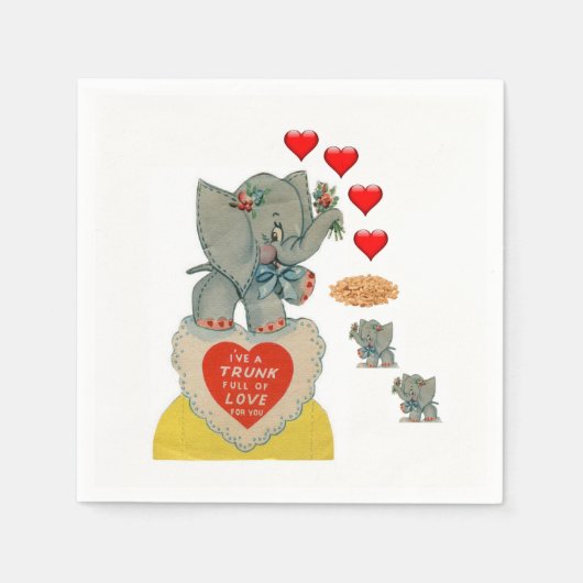 Serviette En Papier Papier de Saint Valentin serviettes (Devant)