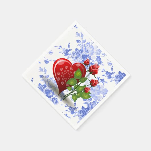 Serviette En Papier Papier de Saint Valentin serviettes (Coin)