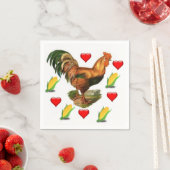 Serviette En Papier Papier de Saint Valentin serviettes (En situation)