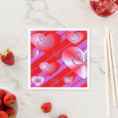 Serviette En Papier Papier de Saint Valentin serviettes (En situation)