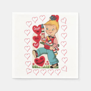Serviette En Papier Papier de Saint Valentin serviettes