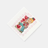 Serviette En Papier Papier de Saint Valentin serviettes (Coin)