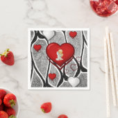 Serviette En Papier Papier de Saint Valentin serviettes, Ange (En situation)