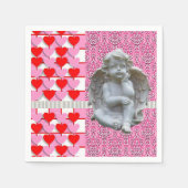 Serviette En Papier Papier de Saint Valentin serviettes, Ange (Devant)