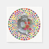 Serviette En Papier Papier de Saint Valentin serviettes, Ange (Devant)