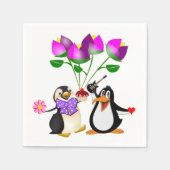 Serviette En Papier Papier de Saint Valentin serviettes, Coeurs de pin (Devant)