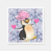 Serviette En Papier Papier de Saint Valentin serviettes, Coeurs de pin (Devant)