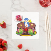 Serviette En Papier Papier de Saint Valentin serviettes, Coeurs de pin (En situation)