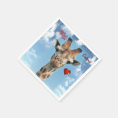 Serviette En Papier Papier de Saint Valentin serviettes Giraffe (Coin)