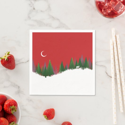 Serviette En Papier Papier de scène Noël Woods (En situation)